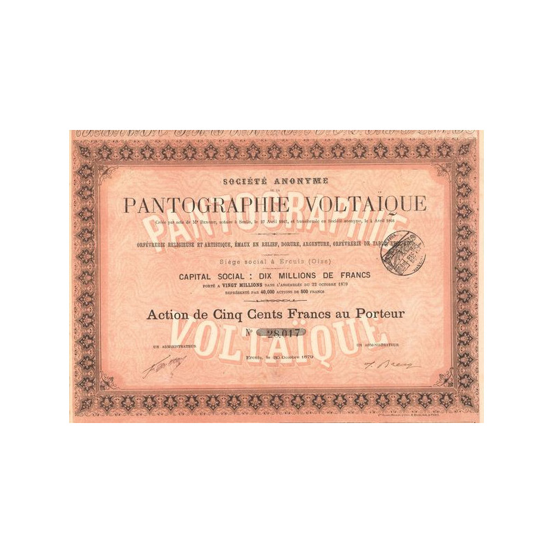S.A. de la Pantographie Voltaïque (Act 500 F)