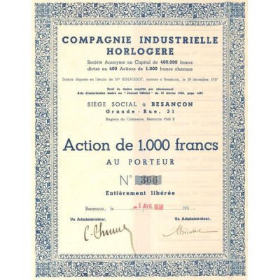 Cie Industrielle Horlogere (Act 1000 F)