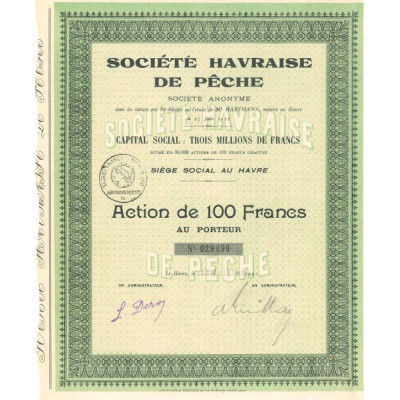 Sté Havraise de Pêche (Act 100 F)