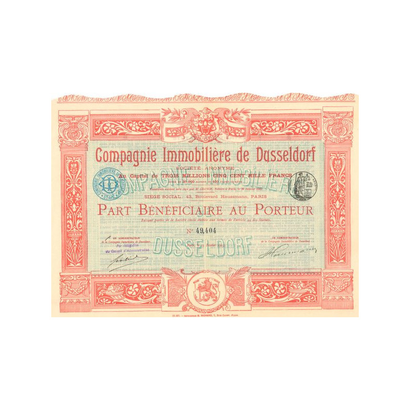 Cie Immobilière de Dusseldorf (PB)
