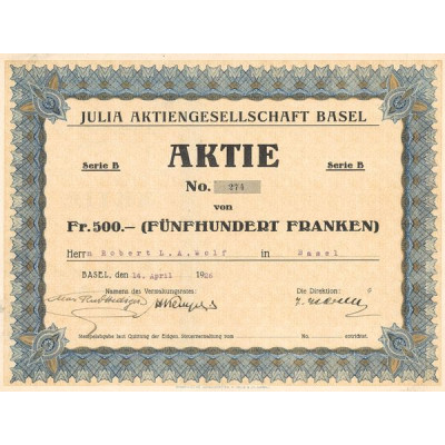 Julia Aktiengesellschaft Basel (Act 500 F)