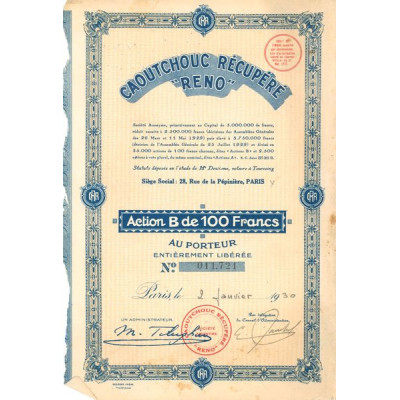 Caoutchouc Récupéré "Reno" (Act B 100 F)