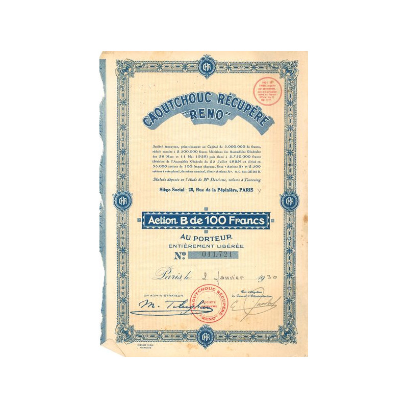 Caoutchouc Récupéré "Reno" (Act B 100 F)