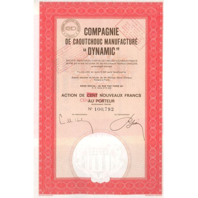 Cie de Caoutchouc Manufacturé "Dynamic" (Act 100 NF)
