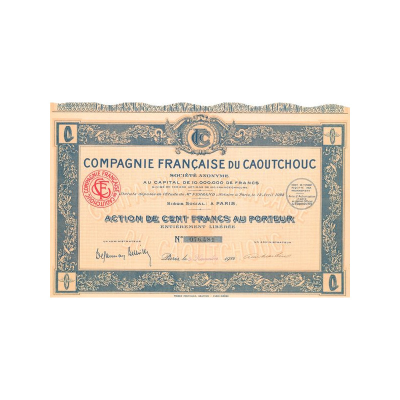 Cie Française du Caoutchouc (Act 100 F) (Modele 2)