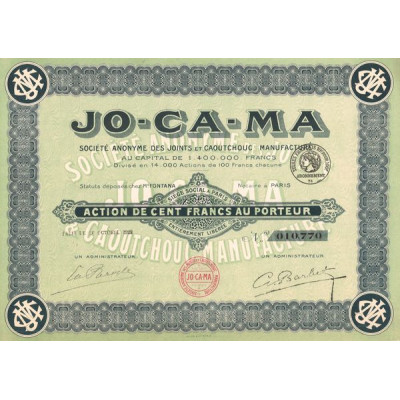 JO-CA-MA - S.A. des Joints et Caoutchouc Manufacturé (Act 100 F)