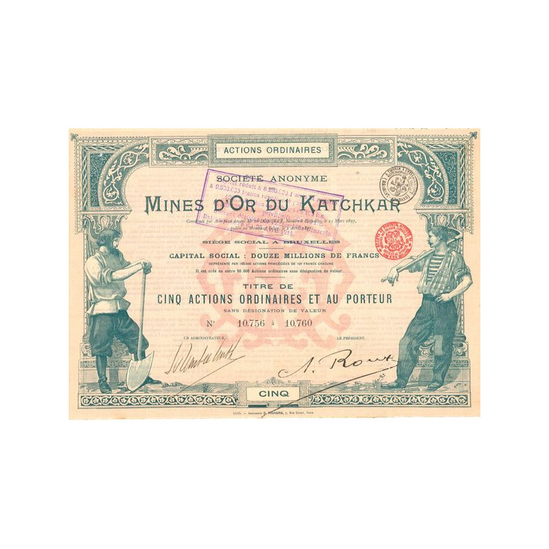 S.A. Mines d'Or du Katchkar (Titre 05 Act Ordin)