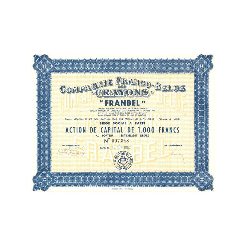 Cie Franco-Belge des Crayons "Franbel" (Act 1000 F)