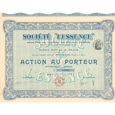 Sté "L'Essence" (Act 100 F)