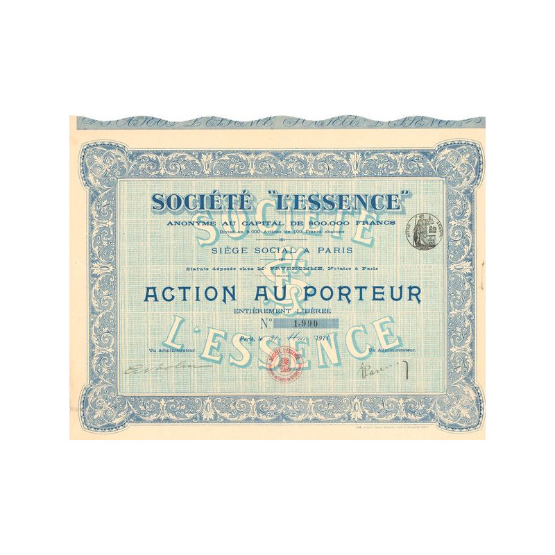 Sté "L'Essence" (Act 100 F)