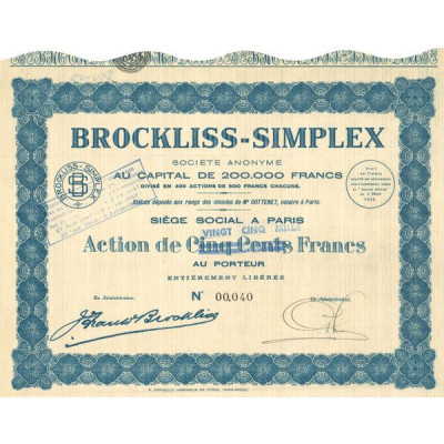 Brockliss-Simplex (Act 25000 F)