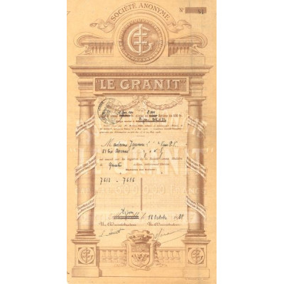 S.A. Le Granit (Certif 04 Act Nomin)