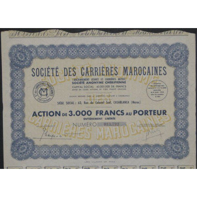Sté des Carrières Marocaines (Ac)