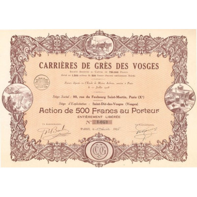 Carrières de Grès des Vosges (Act 500 F)