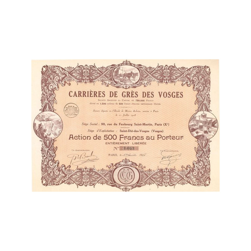 Carrières de Grès des Vosges (Act 500 F)