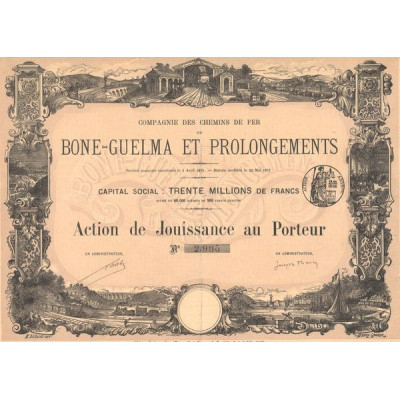 Cie des Chemins de Fer de Bone-Guelma et Prolongements (Act Jouissance)