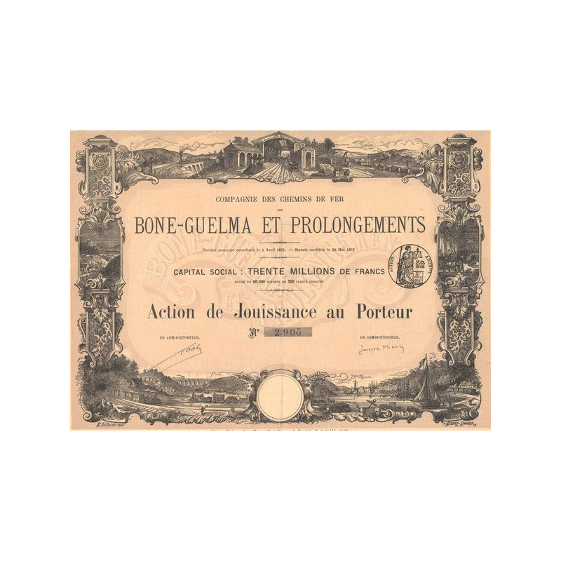 Cie des Chemins de Fer de Bone-Guelma et Prolongements (Act Jouissance)