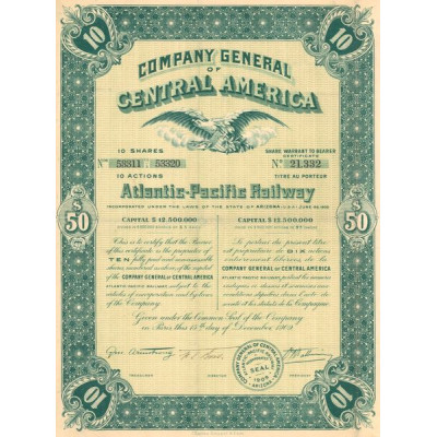 Cy General of Central America - Atlantic-Pacific Railway (Act $ 50)
