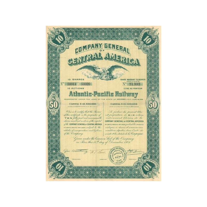 Cy General of Central America - Atlantic-Pacific Railway (Act $ 50)