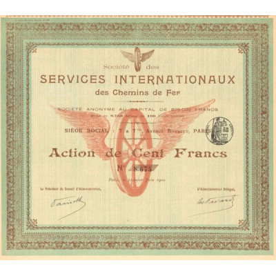 Sté des Services Internationaux des Chemins de Fer (Act 100 F)