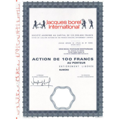 Jacques Borel Intrenational (Blanquette) (Act 100 F)