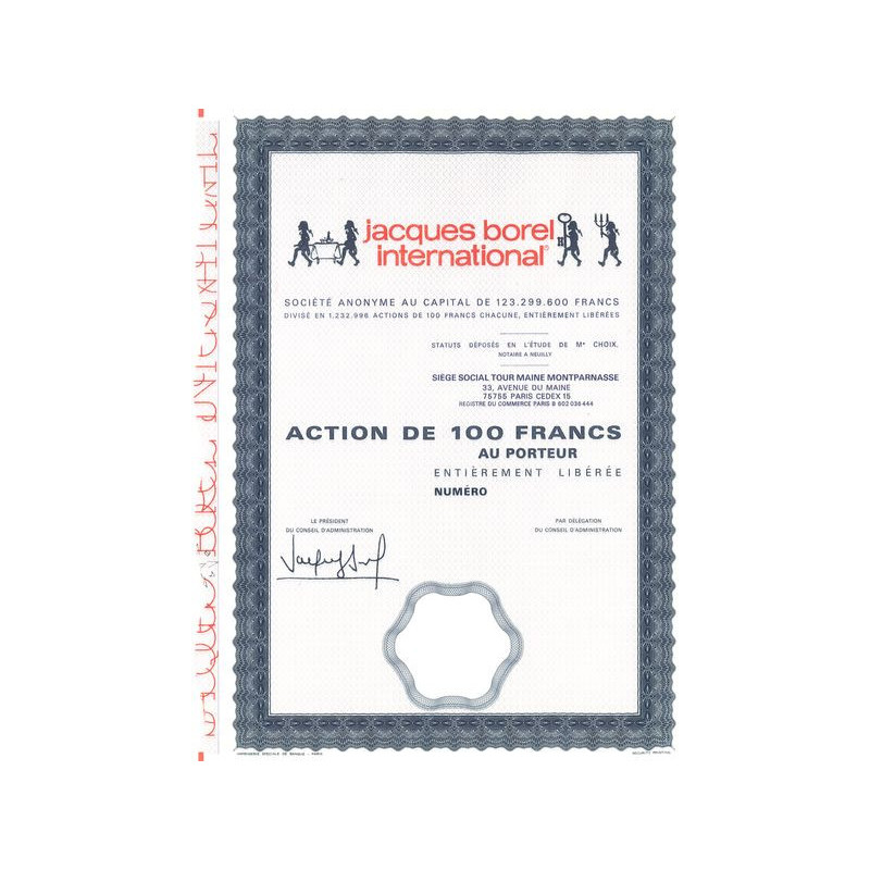 Jacques Borel Intrenational (Blanquette) (Act 100 F)