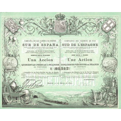 Cia de los Caminos de Hierro del Sur de España - Chemins de Fer du Sud de l'Espagne (Act 500 F)