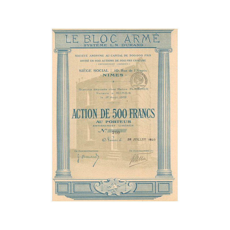 Le Bloc Armé Système L.N. Durand (Act 500 F)