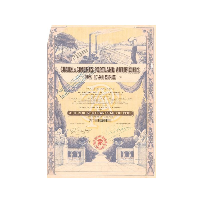 Chaux & Ciments Portland Artificiels de l'Aisne (Act 500 F)