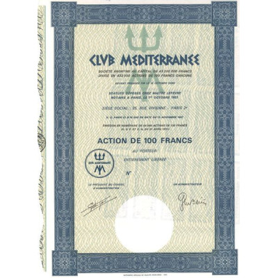 Club Méditerranée (Blanquette) (Act 100 F)