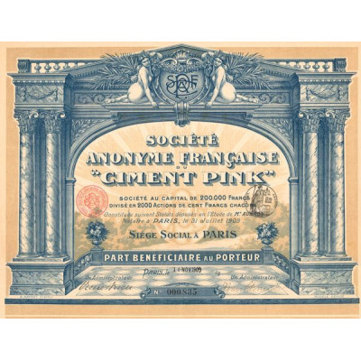 S.A. Française du "Ciment Pink" (PB)