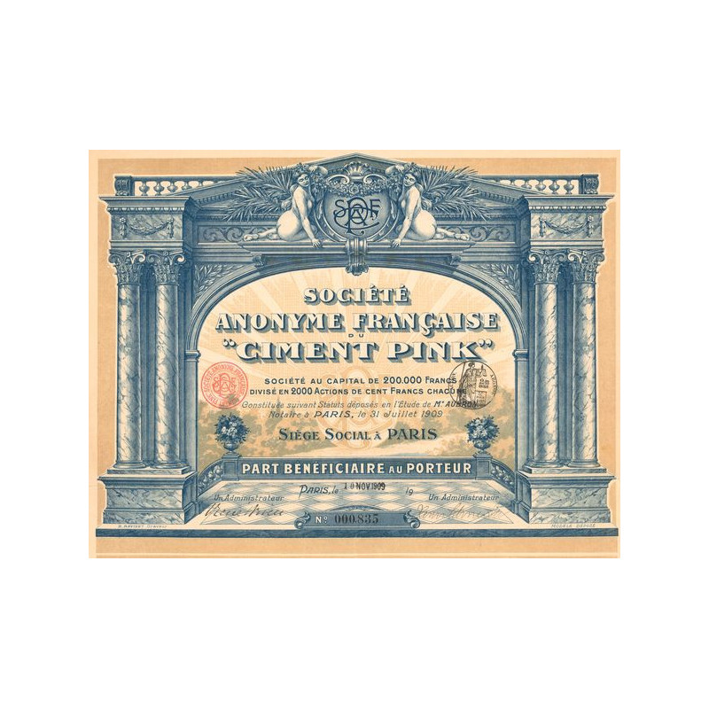 S.A. Française du "Ciment Pink" (PB)