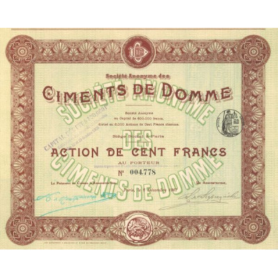 S.A. des Ciments de Domme (Act 100 F)