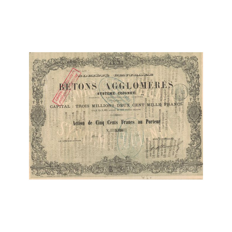 Sté Centrale des Bétons Agglomérés (Système Coignet) (Act 500 F)