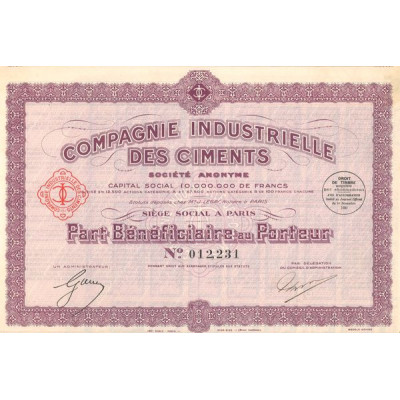 Cie Industrielle des Ciments (PB)