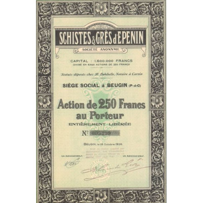 Schistes & Grès d'Epenin (Act 250 F)