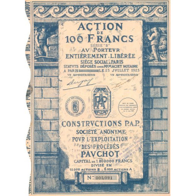 Constructions P.A.P. S.A. pour l'Exploitation des Procédés Pavchot (Act 100 F)