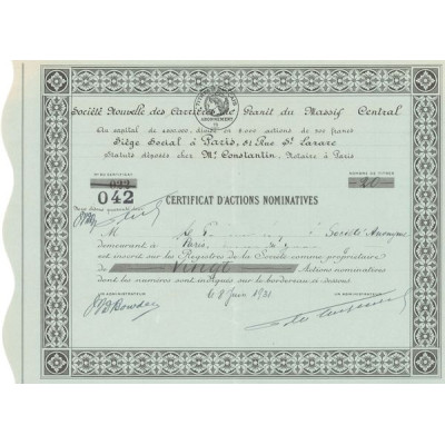 Sté Nouvelle des Carrières de Granit du Massif Central (Titre 20 Act Nomin)