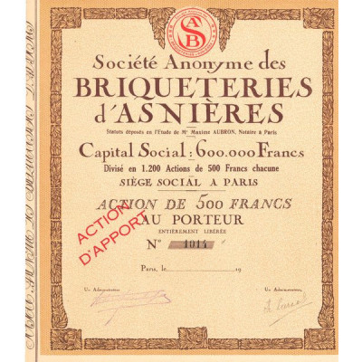 S.A. des Briqueteries d'Asnières (Act 500 F)