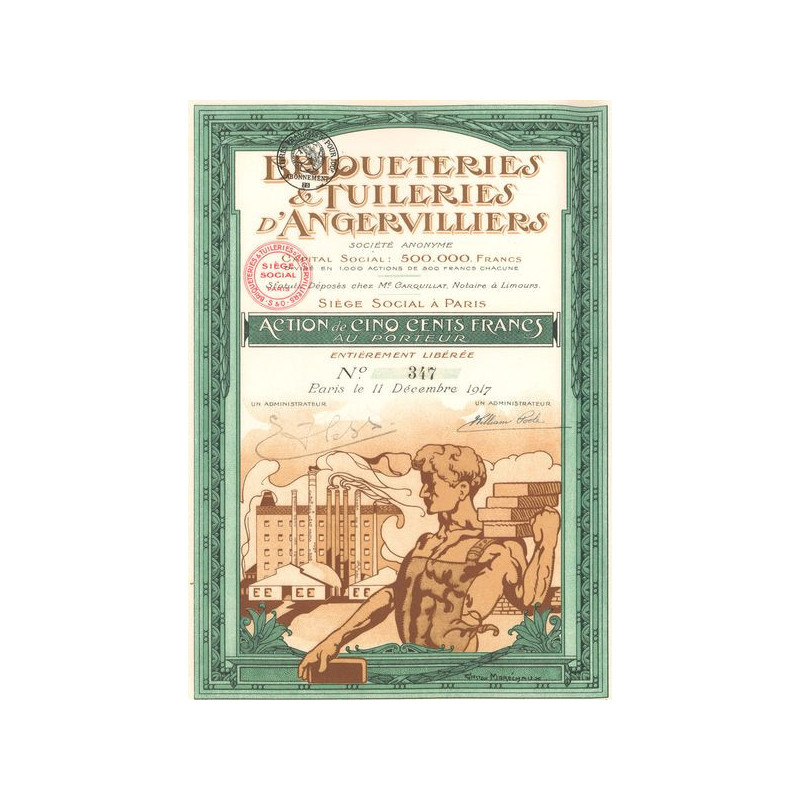 Briqueteries et Tuileries d'Angervilliers (Act 500 F)