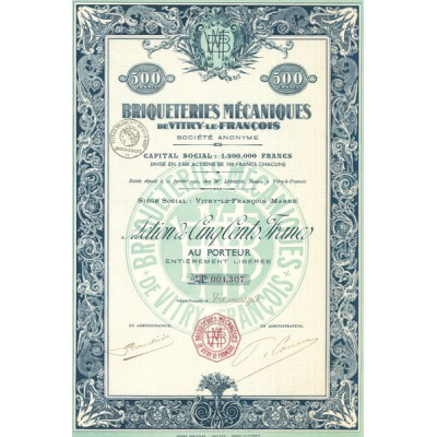 Briqueteries Mécaniques de Vitry-le-François (Act 500 F)