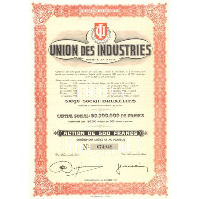 Union des Industries (Act 500 F)