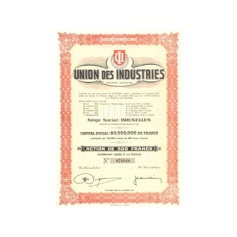 Union des Industries (Act 500 F)