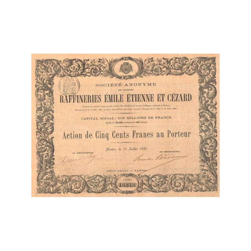 S.A. des Anciennes Raffineries Emile Etienne et Cézard (Act 500 F)