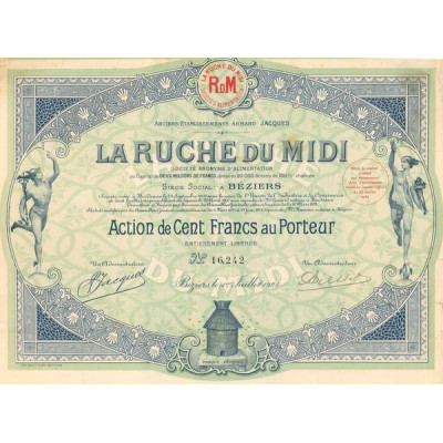 Anciens Ets Armand Jacques la Ruche du Midi (Act 100 F)