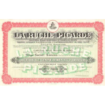 La Ruche Picarde - Anciens Ets Camille Dan - Magasin Généraux d'Alimentation et d'Approvisionnement du Nord Ouest (Act 100 F)