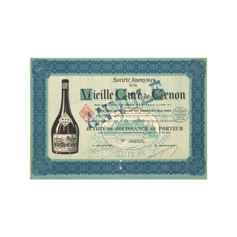 S.A. de la Vieille Cure de Cenon (Act Jouissance)