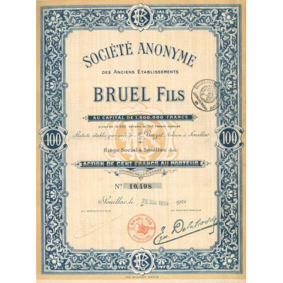 S.A. des Anciens Ets Bruel Fils (Act 100 F)