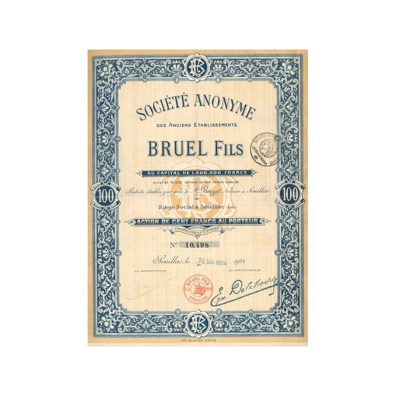 S.A. des Anciens Ets Bruel Fils (Act 100 F)