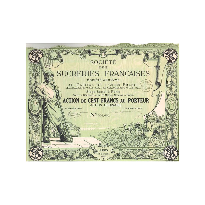 Sté des Sucreries Françaises (Act 100 F)